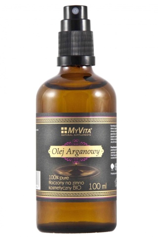 Olej Arganowy Tłoczony na Zimno, BIO 100% Pure, Myvita, 100ml