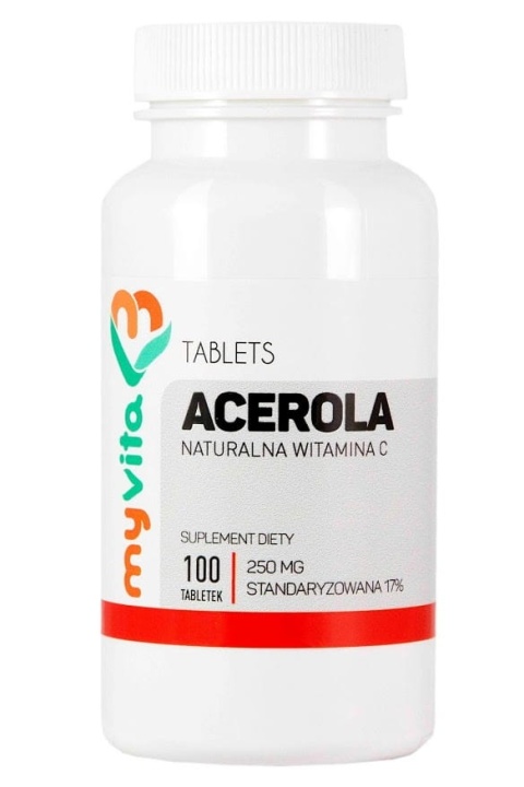 Acerola 250mg, Naturalna WItamina C, MyVita, 100 tabletek