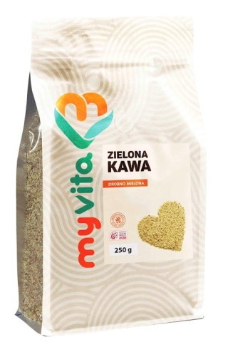 Kawa Zielona Drobno Mielona, Myvita, 250 g