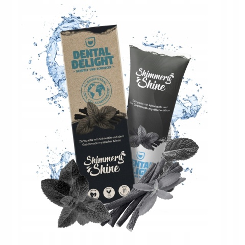 Pasta do zębów z węglem aktywnym Shimmery Shine Mystical Mint, Dental Delight, 75 ml