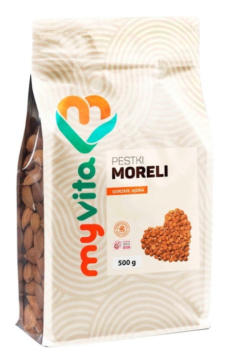 Pestki Moreli Jądra Gorzkie, Myvita, 500g