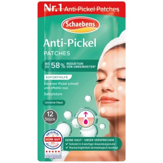 Plastry na Pryszcze z Kwasem Salicylowym Anti-Pickel Patches, Schaebens, 12 szt.