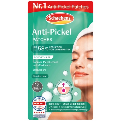 Plastry na Pryszcze z Kwasem Salicylowym Anti-Pickel Patches, Schaebens, 12 szt.
