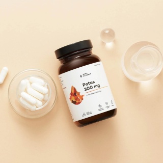 Potas 300 mg, cytrynian potasu, Aura Herbals, 60 kapsułek