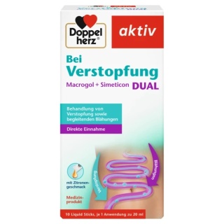 Preparat na Zaparcia i Wzdęcia z Makrogolem i Symetykonem Bei Verstopfung DUAL, Doppelherz aktiv, 10 saszetek