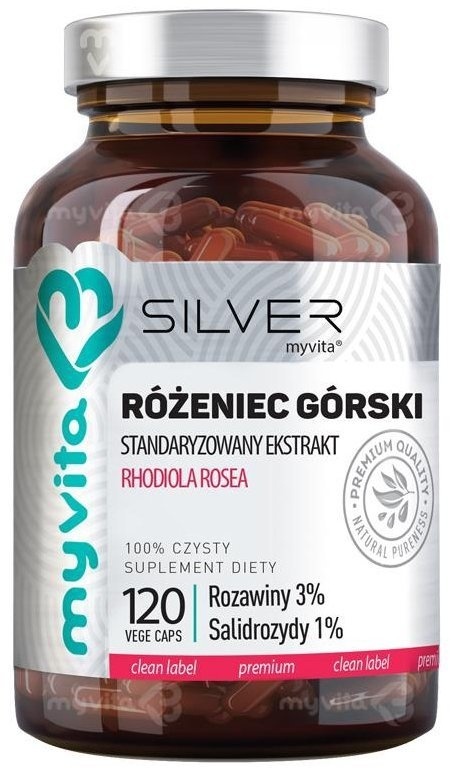 Różeniec Górski SILVER PURE 100%, Myvita, 120 kapsułek