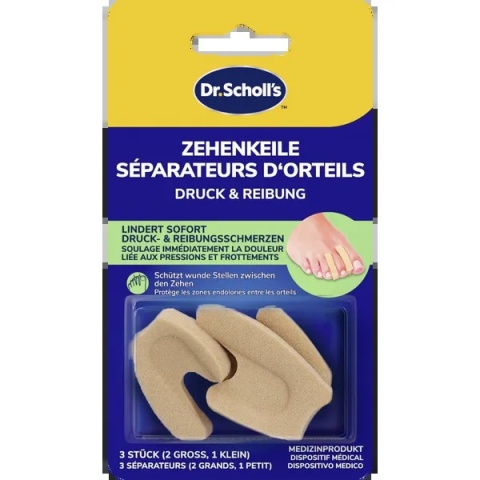 Scholl kliny międzypalcowe - separatory palców, 3 szt.