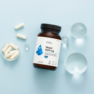 Wapń 500 mg, Aquamin, Aura Herbals, 60 kapsułek