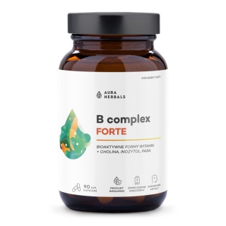 Witamina B Complex Forte, Aura Herbals, 90 kapsułek