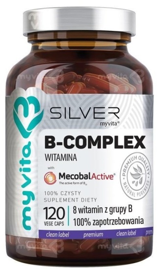 Witamina B-Complex Multipreparat 100% SILVER PURE, MyVita, 120 kapsułek