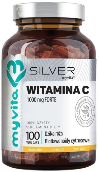 Witamina C Forte 1000mg, MyVita SILVER PURE, 100 kapsułek