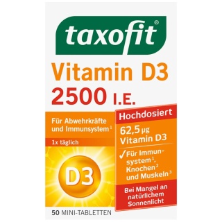 Witamina D3 2500 IU, Taxofit, 50 Tabletek