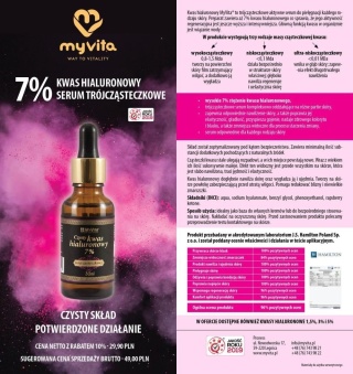 Kwas Hialuronowy 7%, 30ml Myvita
