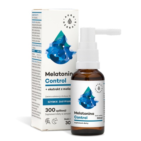 Melatonina Control + Melisa ekstrakt, Aerozol, Aura Herbals, 30ml