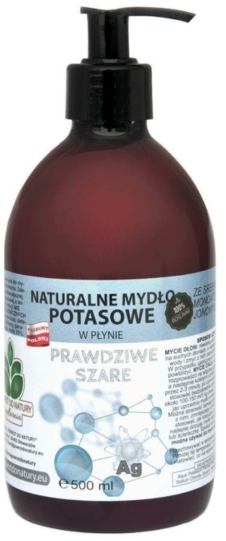 Naturalne Mydło Potasowe w Płynie, ze Srebrem Monoatomowym Jonowym