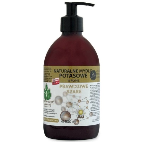 Naturalne Mydło Potasowe w Płynie, ze Złotem Monoatomowym Jonowym, 500ml