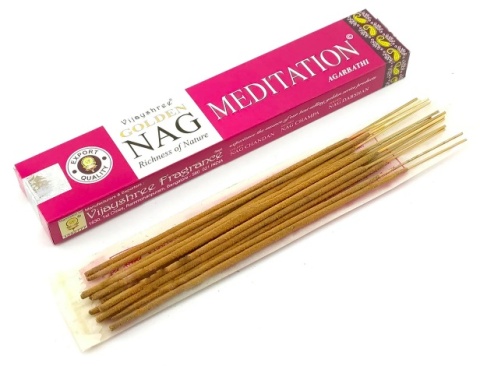 Kadzidełka Golden Nag Meditation Medytacja, Vijayshree, 15g