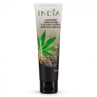 Krem do Rąk Ochronny z Olejem Konopnym, 100 ml, India Cosmetics
