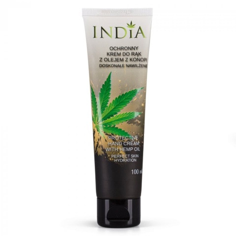 Krem do Rąk Ochronny z Olejem Konopnym, 100 ml, India Cosmetics
