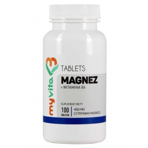 Magnez 450 mg + witamina B6, MyVita, 100 tabletek