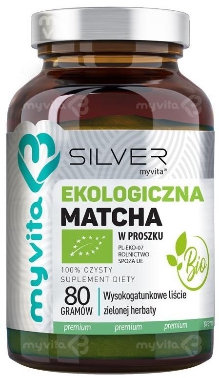 Matcha BIO Proszek 100% SILVER PURE Myvita, 80g