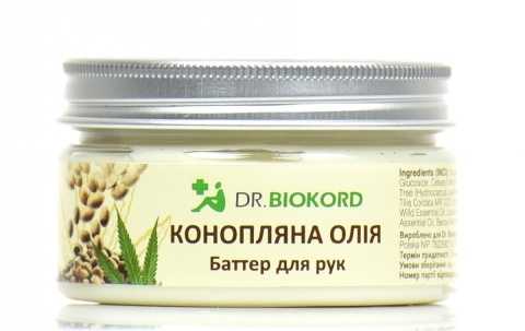 Odżywcze Naturalne Masło do Rąk z Olejem Konopnym, Dr.Biokord, 100ml