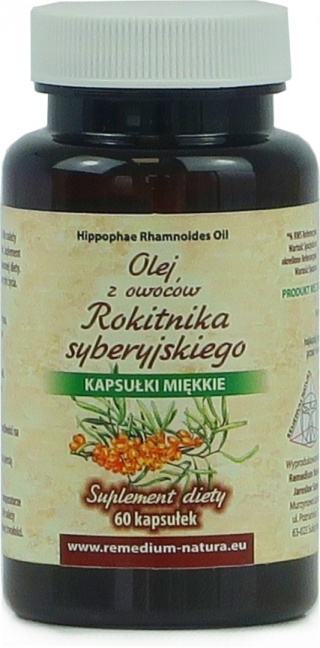 Olej z Owoców Rokitnika, Suplement Diety, 60 kapsułek 500 mg