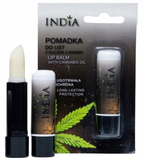 Pomadka do Ust Ochronna z Olejem Konopnym, India
