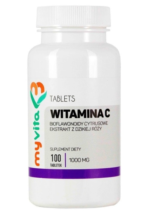 Witamina C 1000 mg z Dziką Różą i Bioflawonoidami Cytrusowymi, MyVita, 100 tabletek