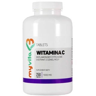 Witamina C 1000 mg z Dziką Różą i Bioflawonoidami Cytrusowymi, MyVita, 100 tabletek