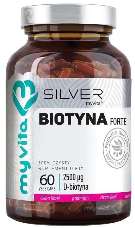 Biotyna Forte 2500 mcg SILVER PURE, MyVita, 60 kapsułek