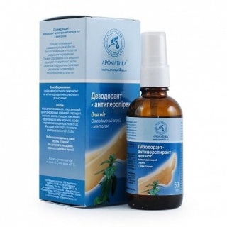 Dezodorant Antyperspirant do Stóp Odświeżający z Mentolem, Aromatika, 50 ml (Data 02-2026)