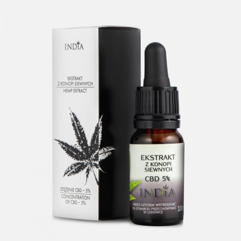 Ekstrakt z Konopi Siewnych z C.B.D 5%, India, 10ml