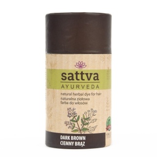 Henna Ciemny Brąz, Naturalna Ziołowa Farba do Włosów, Sattva