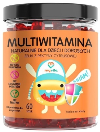 Multiwitamina, Naturalne Żelki dla Dzieci i Dorosłych, MyVita, 60 sztuk