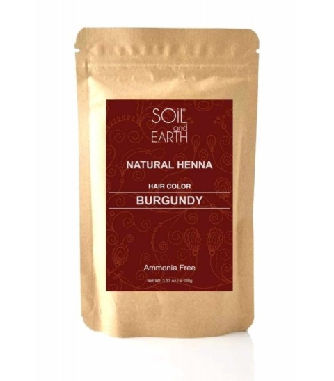 Naturalna Henna Burgund, Soil & Earth, 100g