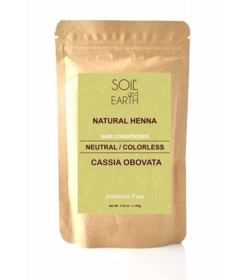 Naturalna Henna Indyjska Cassia (BEZBARWNA), Soil & Earth, 100g
