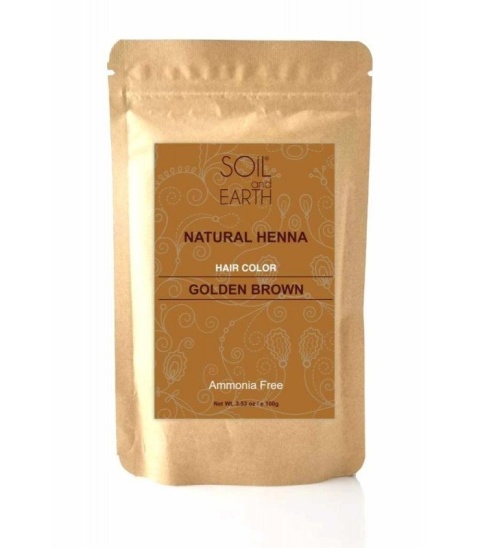 Naturalna Henna Złocisty Brąz, Soil & Earth, 100g