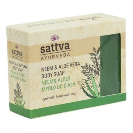 Neem i Aloes Naturalne Mydło Glicerynowe Sattva, 125g