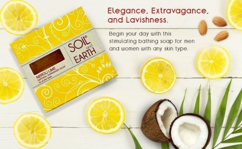 Neroli i Limonka Naturalne Mydło, Soil & Earth, 125g