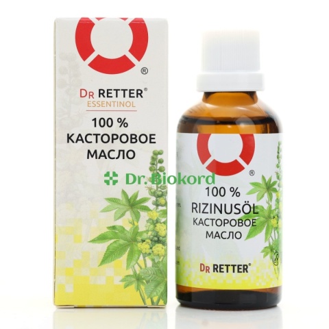 Olej Rycynowy, 100% Naturalny, Dr.Retter, 50 ml
