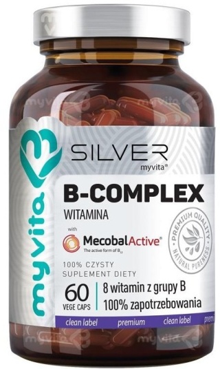 Witamina B-Complex Multipreparat 100% SILVER PURE, MyVita, 60 kapsułek