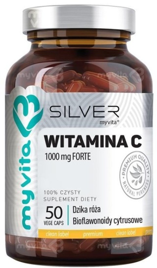 Witamina C Forte 1000mg, MyVita SILVER PURE, 50 kapsułek