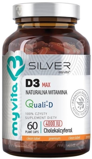 Witamina D3 MAX 4000iu SILVER PURE MyVita, 60 kapsułek