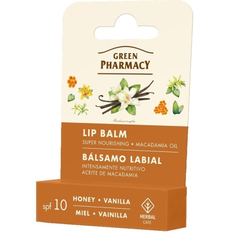 Balsam do Ust Intensywnie Odżywczy Miód i Wanilia, SPF10, Green Pharmacy