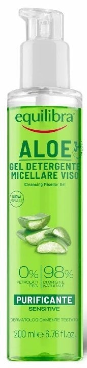 Equilibra Aloe Żel micelarny oczyszczający do demakijażu 20% aloesu 200ml