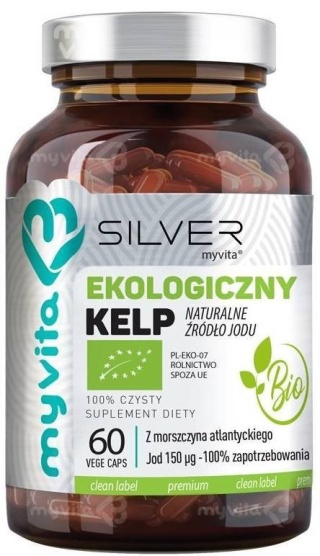 Kelp BIO 100% SILVER PURE, MyVita, 60 kapsułek