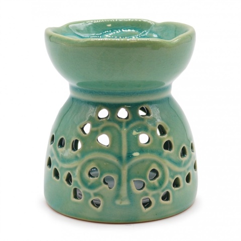 Kominek Zapachowy Ceramiczny Niebieski Drzewo Życia