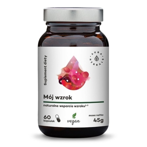 Mój Wzrok, Naturalne Wsparcie Wzroku, Aura Herbals, 60 kapsułek