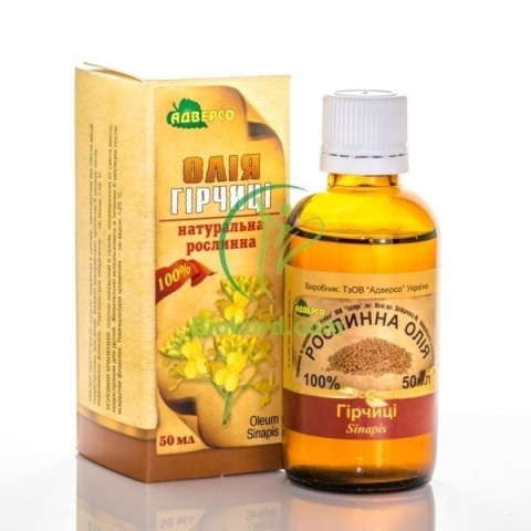 Olej z Nasion Gorczycy, Musztardowy, Adverso, 50 ml